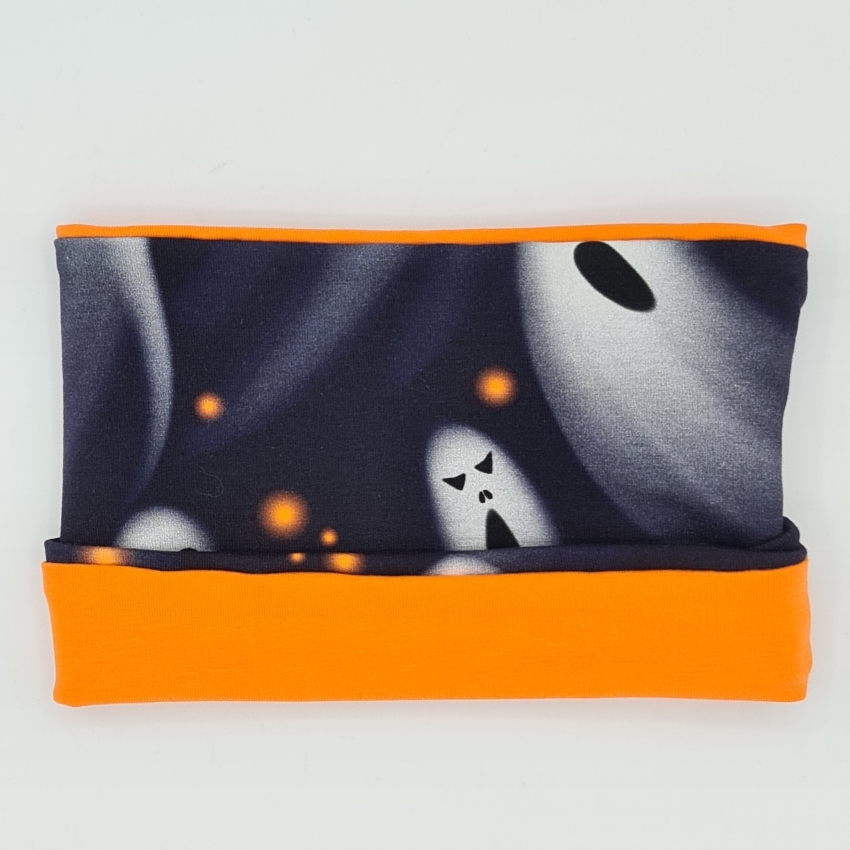 Halloween Loop für Hunde - Geister Orange Schwarz